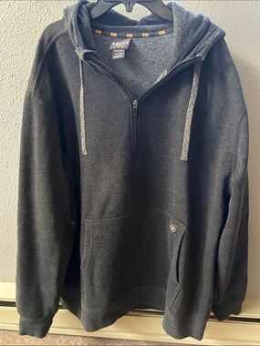 Ariat Rebar Men's Black Quarter-Zip Hoodie Sweater
